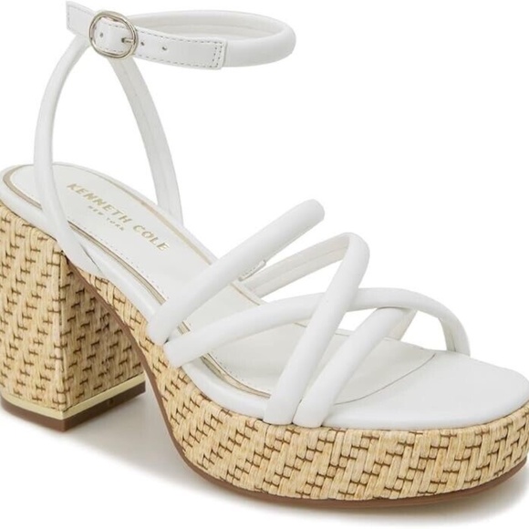 Kenneth Cole Shoes - New Kenneth Cole Women's Daphne Heeled Sandal White Strappy Size 8 M Shoes